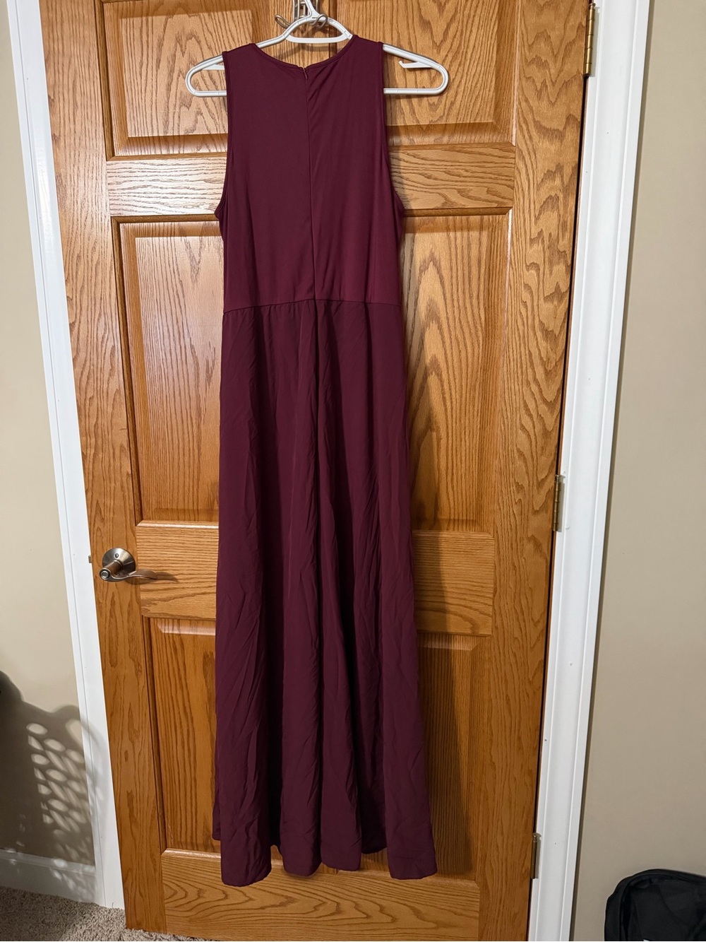Halara Sleeveless Wide-Leg Jumpsuit in Burgundy - Picture 2 of 3